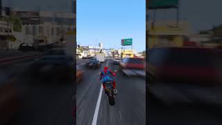 GTA V ~ SPIDER-MAN DRIVING KAWASAKI #Shorts | THUG GAMERZ