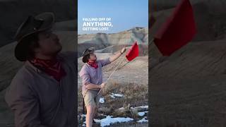 National Park Red Flags 🚩 don’t do this! #paleontology #nationalpark #badlands #bisonselfie #bad