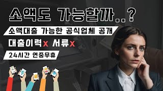 [소액대출] 공식업체 24시간 연중무휴