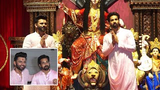 Rahul Vaidya Seeks Blessings at Puja Banerjee & Kunal Verma's Durga Pandal | Lehren Small Screen