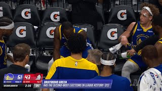 Draymond Green picks up his first technical foul on the season opener