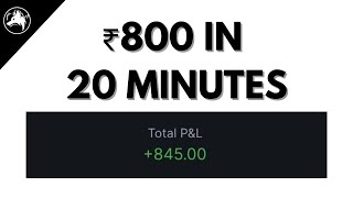 How I made ₹800 in 20 mins | Price action trading #Shorts #Youtubeshorts #Priceaction #livetrading