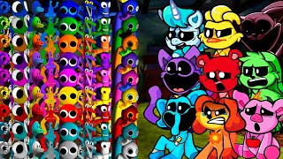 Smiling Critters All Phases Vs All Rainbow Friends All Colors | Friday Night Funkin Mod Roblox