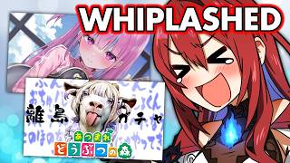 Elizabeth Gets Whiplashed Seeing Aqua and Hajime's Thumbnails 【Hololive EN】