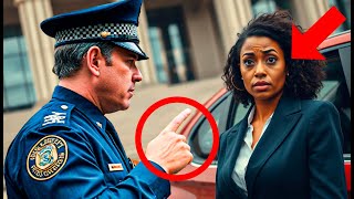 A WHITE OFFICER UNJUSTLY STOPS A BLACK ATTORNEY, ACCUSING HER OF STEALING THE CAR SHE'S DRIVING..