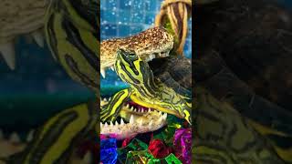 Monster in my aquarium morena among other water animals #fish #satisfying #colorful