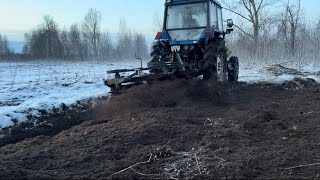 Роторний плуг по снігу💪💪💪Починали орати без снігу😀😀😀 ISEKI