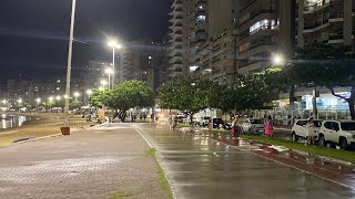 🔴 PRAIA do MORRO: Noite de Domingo com Chuva em Guarapari (28/01/2024) #guaraparivirtual