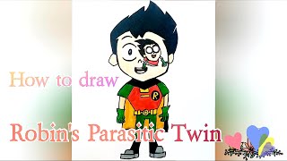 @EZDRAW | How to draw Robin's Parasitic Twin rom Teen Titans Go| Drawing for beginners step by step|