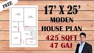 17' X 25' House Planing | 2 Bhk house plan || @aalayhomes