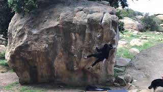 George climbing around Stoney Point