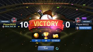 Baseball Clash 10 - 0 innings Win 🔥 | Back to back Wins ✌️ | 10 Runs without a Homerun