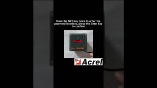 Acrel Electric | CT Ratio Setting of PZ96-AI Single Phase Panel Current Meter