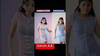 Kakinada Kaaja Song Animation vs Original #latest #trending #ai #animation #dance #ytshorts