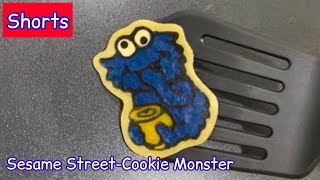 #Shorts Sesame Street Pancake Art - Cookie Monster | LEMON Pancake