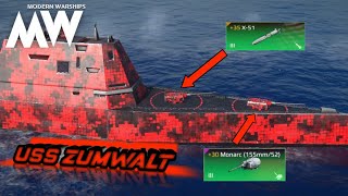 Modern Warship: USS Zumwalt with X-51 Missile & Monarch Cannon Gameplay