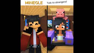 Minegle went wrong talk to strangers @Aphmau and Aaron #shorts