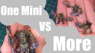 Painting an entire army Vs Painting One Miniature (Ork Painting)