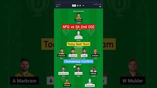 AFG vs SA Today Dream11 Prediction Team  || AFG vs SA || #shorts #dream11