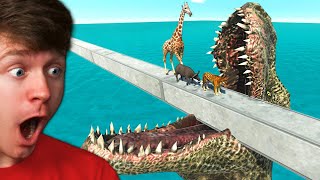 ESCAPE the GIANT T-REX in ARBS!? (Reaction)