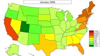 Map: Changes in Housing Prices by State, 1980 to Q2 2017