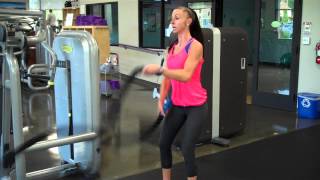 Speed waves w/ Back lunge using the Heavy Ropes