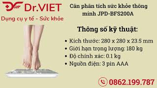 GIỚI THIỆU SẢN PHẨM CÂN PHÂN TÍCH SỨC KHOẺ THÔNG MINH CÓ KẾT NỐI BLUETOOTH JUMPER TPD-BFS200A