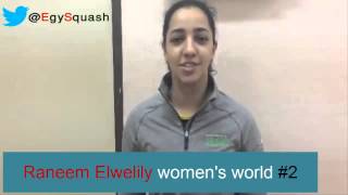 To follow Raneem Elwelily and Egyptian Squash news follow @EgySquash