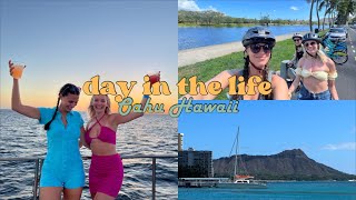 OAHU HAWAII VLOG 3 🌺🏝️| yoga, hiring bikes & sunset catamaran