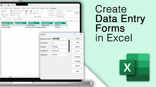 How To Create Data Entry Forms in Excel!