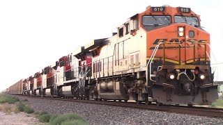 AC44CM4 Leader, Ferromex, H1 Geep, and GP60 through Bakersfield and more trains from Shafter, CA!