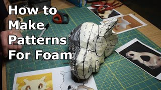 How to Make Patterns For Foam - Using aluminum foil and duct tape to make a Cubone Skull pattern