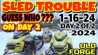 Sled Trouble!! Guess Who? 1-16-24 Day 2 of 2 Old Forge, NY