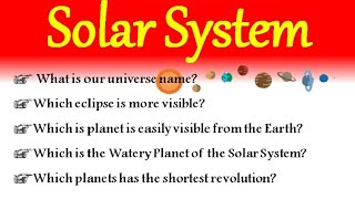 solar system questions 2024 solar system gk quiz questions general knowledge