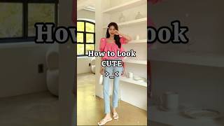 How to look cute 💖#cute#howto#lookcute#aesthetic#pinterest#shorts#speduptiktok #fypシ゚viral