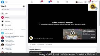 Maggio 2022 Rosario e Celebrazione Eucaristica 17/5 ore 6