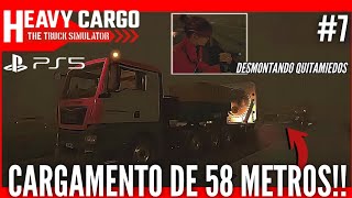 Cargamento enorme de 58 metros y desmonto quitamiedos para poder pasar - Heavy Cargo #7