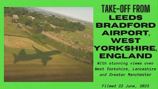 Take-off from Leeds Bradford Airport, Leeds, West Yorkshire, England - 22 June, 2023