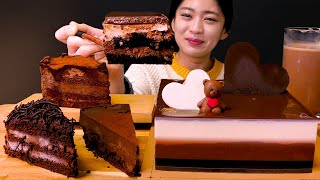 🍫초코는? 사랑..❤️엄청 꾸덕하고, 완전 부드러운 초코 케이크 먹방❤ | Tous les Jours Chocolate Cake, Mousse ASMR Mukbang