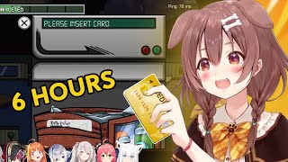 Korone's Swiping Card for 6 Hours 【ENG SUB】【Hololive】【Among Us】