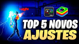 TOP 5 NOVOS AJUSTES PARA FREE FIRE ✅ NO RECOIL HEADSHOT BLUESTACKS E MSI