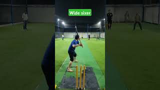 Wide Sixer shot#boxcricket #viralshorts #youtubeshorts #trendingshorts #funnyshorts #foryou #cricket