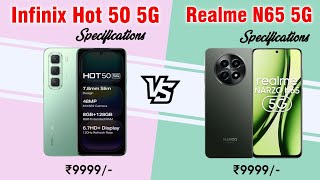 Infinix Hot 50 5g vs Realme Narzo N65 5G specification Comparison - Which One is Best