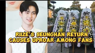 Riize's seunghan return causes uproar among fans. #kpop #seunghwan #riize