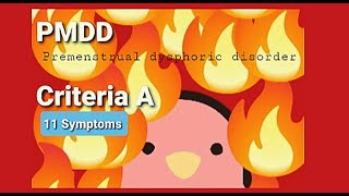 Premenstrual Dysphoric Disorder, 11 Symptoms (Criteria A)