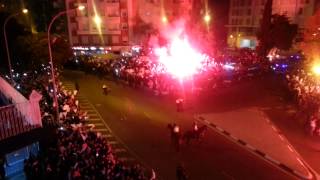 Recibimiento al bus Valencia - Sevilla de Liga