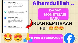 IKLAN KEMITRAAN FB ! DAPAT FITUR MONETISASI BARU FACEBOOK