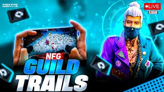 NFG_TELUGU GUILD TRAILS FREE FIRE || FREE FIRE TELUGU LIVE🎯ROAD TO 10K SUBS 🎯#NFG #1V2 #guildtest