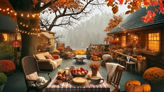 September Autumn on Cozy Porch Ambience with 12 hours Relaxing Fall Sounds