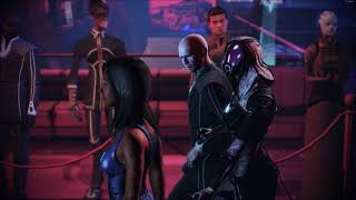 Mass Effect 3 Legendary Edition Shepard and Tali enter Casino